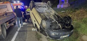 Samsun’da hafif ticari araç 30 metrelik şarampole yuvarlandı: 1 yaralı