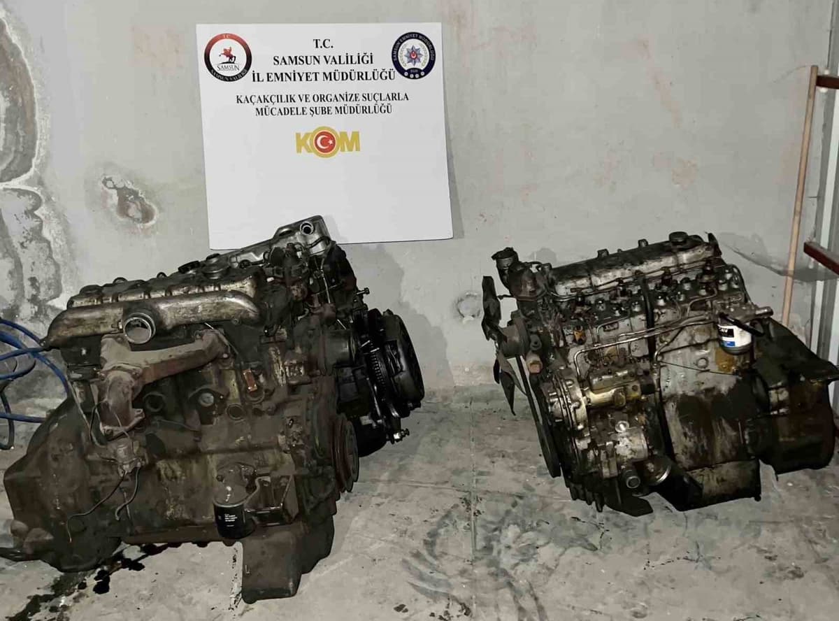 Samsun’da 3 gümrük kaçağı otomobil motoru ele geçirildi