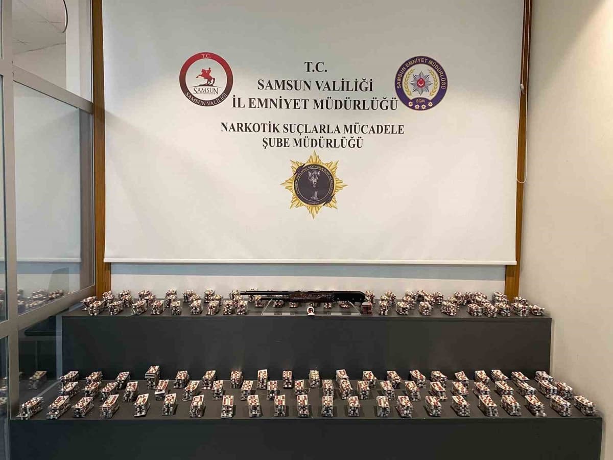 Samsun’da ikamette 13 bin 48 sentetik ecza hap ele geçirildi