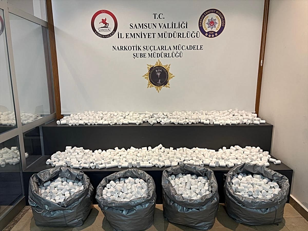 Samsun Atakum'da 130 bin 624 uyuşturucu hap ele geçirildi, 1 şüpheli gözaltına alındı