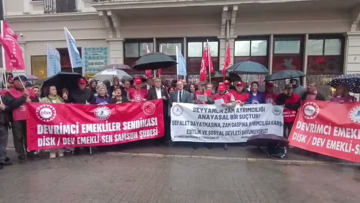 Samsun'da emekli sendikaları seyyanen ödemenin memur emeklilerine verilmesini istedi